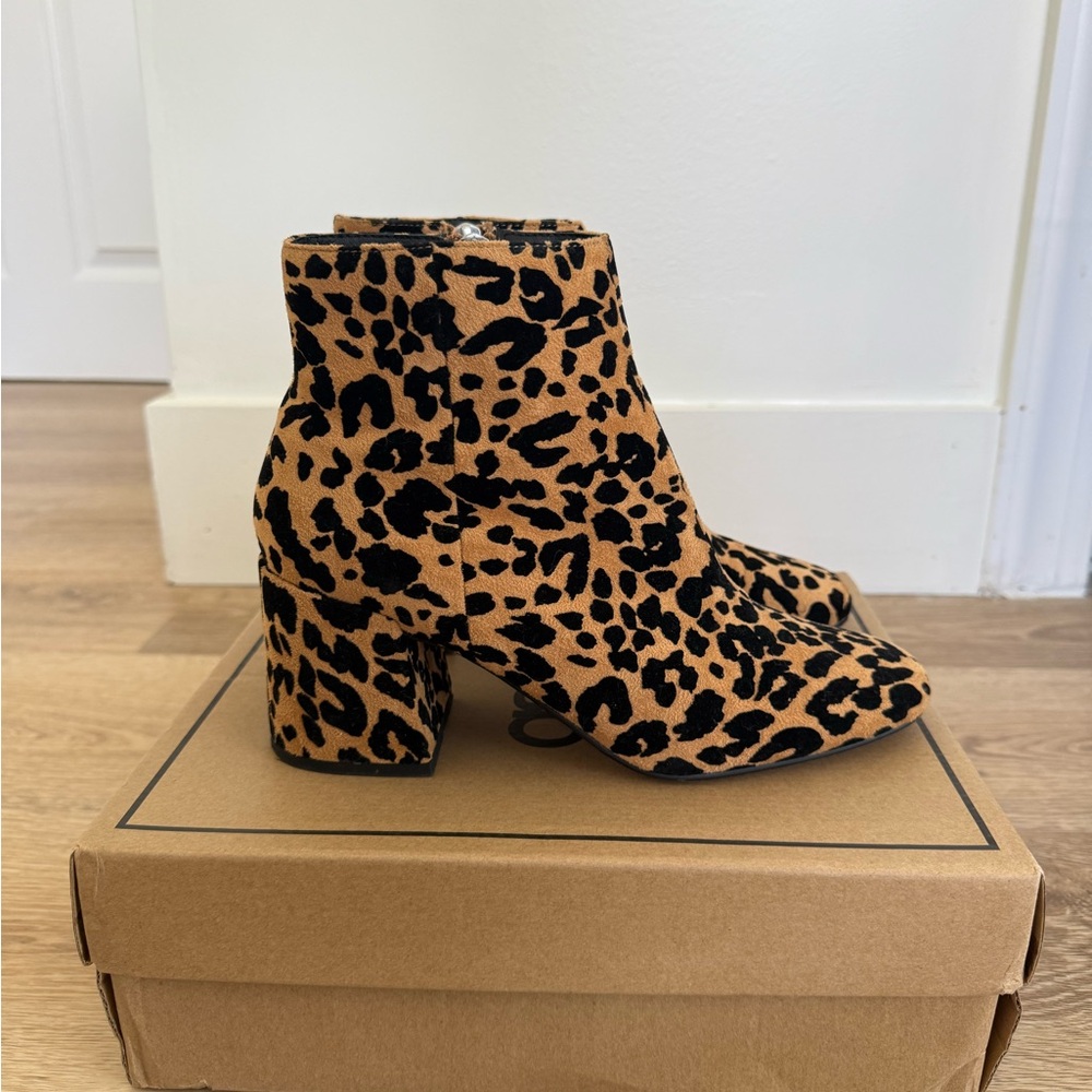 ASOS Rural Tan Leopard Print Ankle Boots